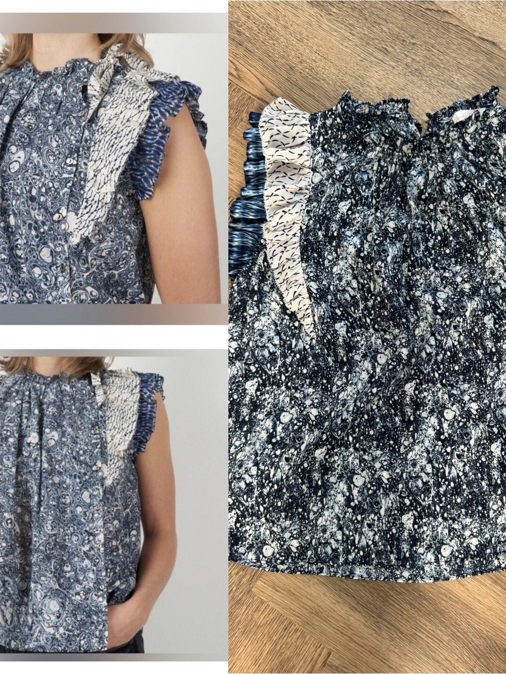 House of Harlow Ruffle Sleeve Blouse